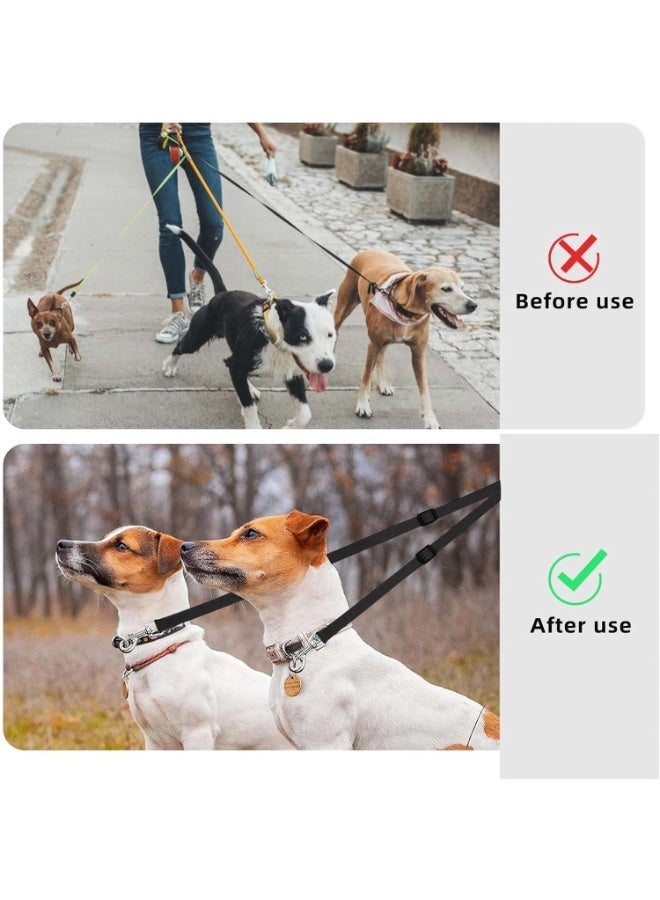 2pcs Adjustable Double Pet Trainer Leash, No Tangle Dog Dual Splitter Walking Trainer Leash Double Leads for Walking Puppy Small Medium Large Dog - Image 3